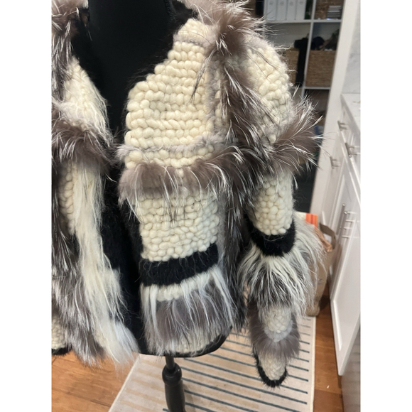 Vintage Adam Jones Paris Runway Wool And Fur Jacket - Rare Luxury! - Picture 13 of 16